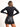 Model is wearing a longsleeve fitted black top
