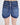 High Rise Side Slit Denim Shorts