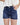 High Rise Side Slit Denim Shorts