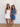 High Neck Denim Romper Dress