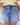 High Rise Split Hem Stretch Denim Short