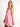 Model is wearing a pink cutout romper.