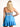 Model is wearing a blue cutout romper.