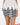 Drawstring Striped Skort