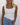 3D Flower Sleeve Sweater Tank