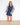 High Neck Denim Romper Dress