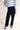 Contrast Stitch Ponte Wide Leg Pant