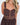 Contrast Trim Tie Strap Dress