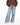 Faux Suede Stripe Drawstring Waist Denim