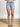 Holly Mid Rise Distressed Hem Denim Shorts