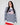 USA Flag Mock Neck Striped Knit Set Top
