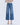 High Rise Pintuck Trouser Hem Wide Leg Jean