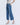 High Rise Pintuck Trouser Hem Wide Leg Jean