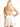 Model is wearing a white strapless cutout romper.