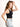 Model is wearing a black high neck crop tank.