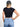 Model is wearing a black cap sleeve crop top.