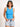 Model is wearing a blue core collection ribbed tank.