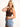 Model is wearing a brown square neck tank.