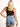 Model is wearing a brown square neck tank.