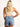 Model is wearing a cream square neck tank.