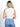 Model is wearing a white scarf hem sweater.