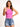 Model is wearing a pink core collection ribbed tank.
