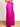 Model is wearing pink silky wide leg pants with tie waist.
